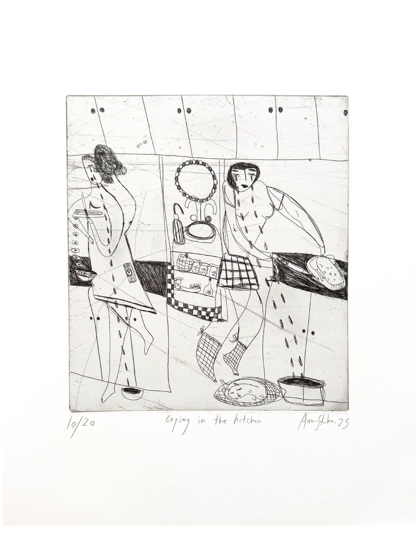 Etching (Crying in the kitchen)