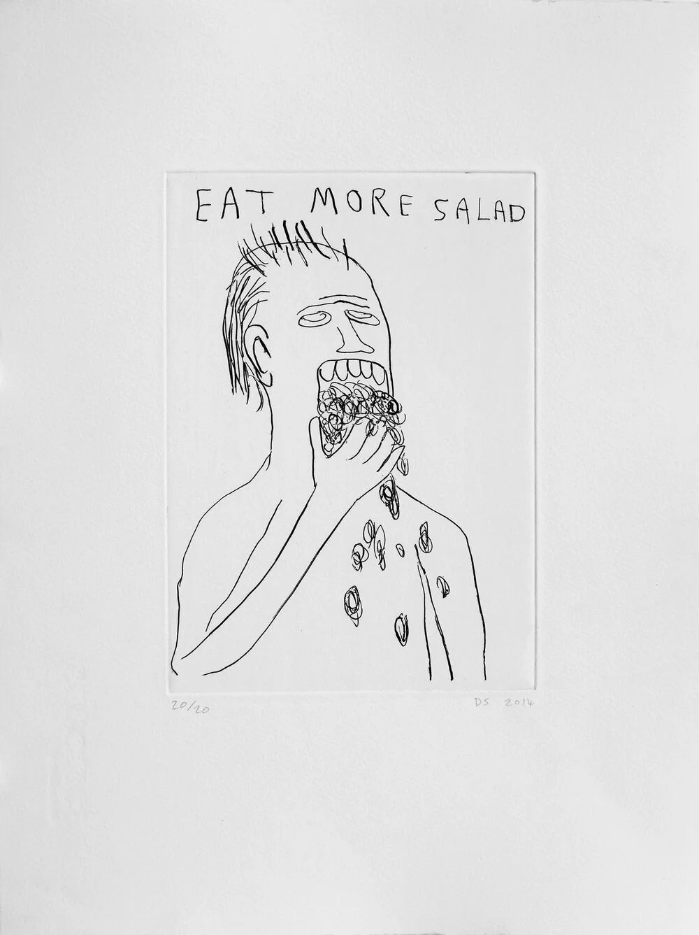 Etching (EAT MORE SALAD)
