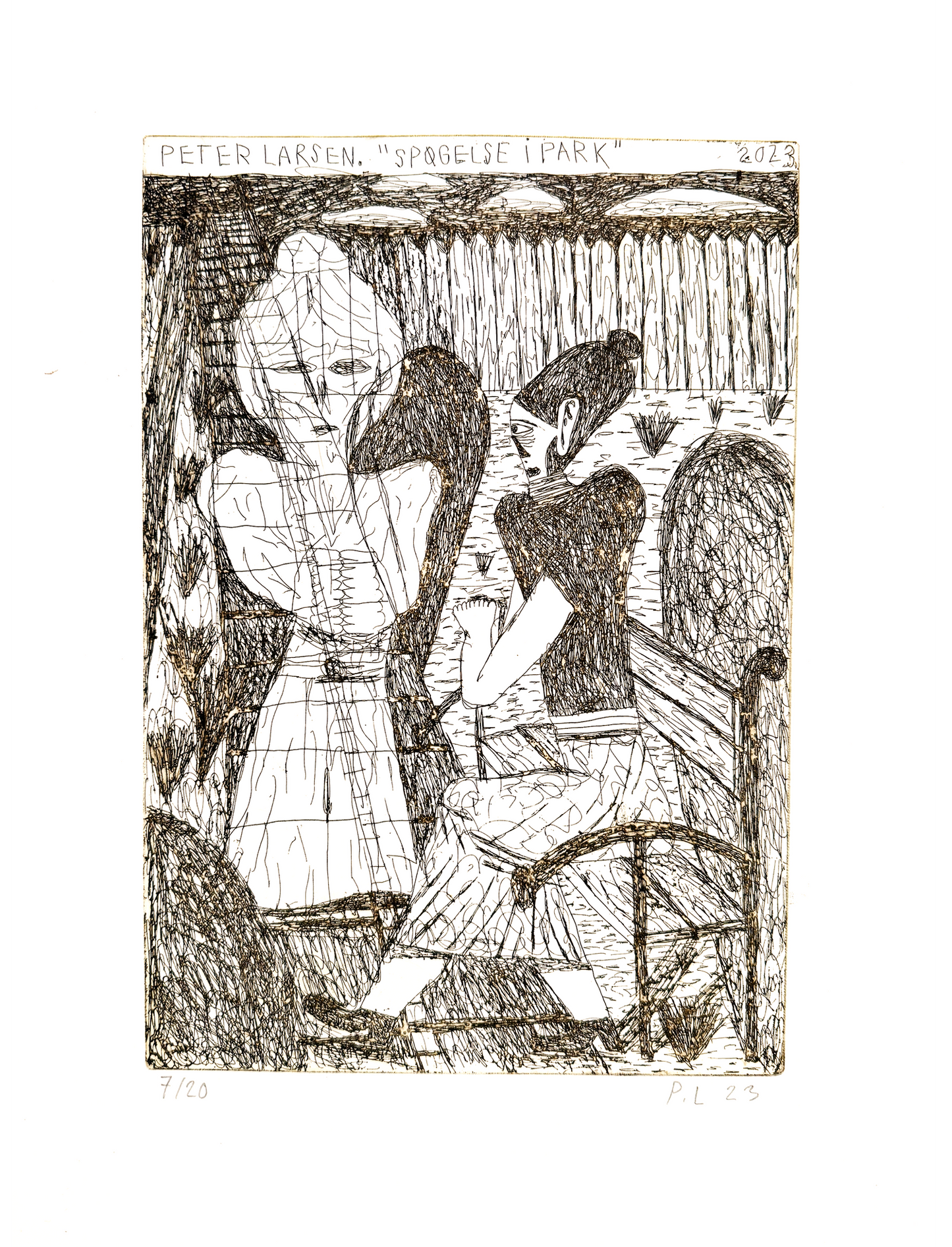 Etching (Spøgelse i park)