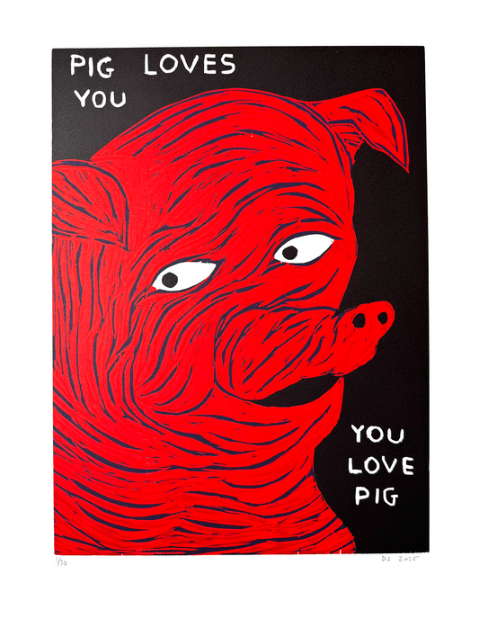 Wooodcut (PIG LOVES YOU)