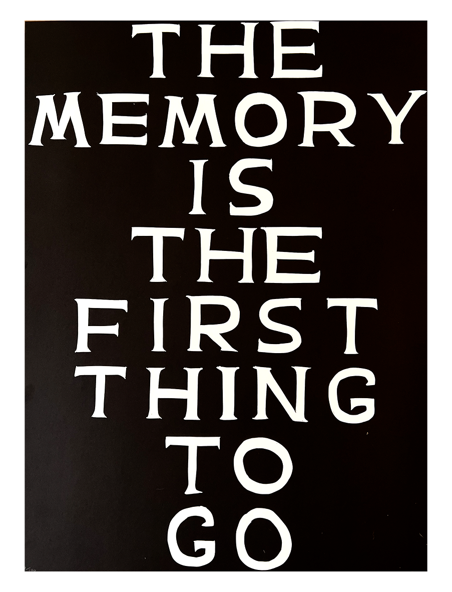 Linocut (The memory is the first thing to go)