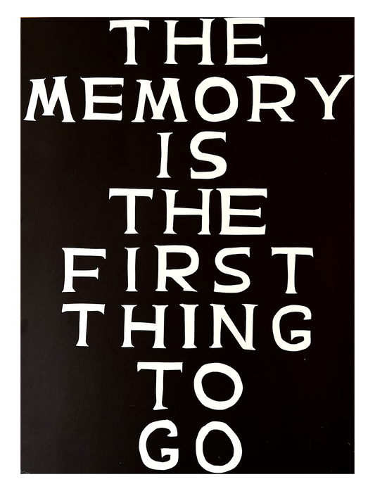 Linocut (The memory is the first thing to go)