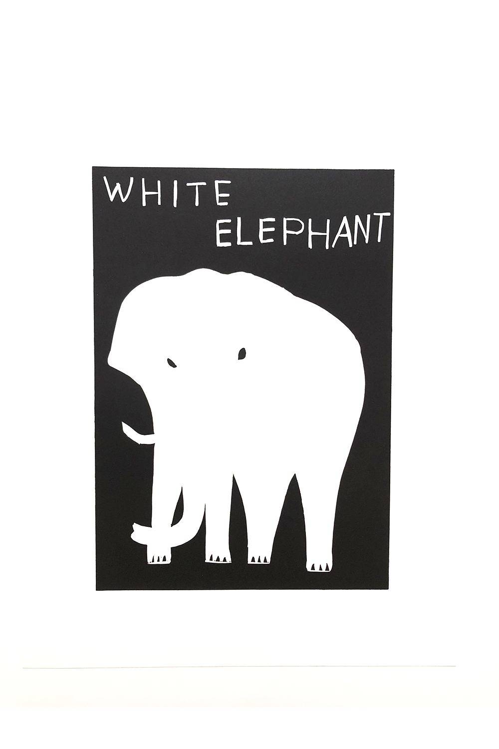 Linocut (White elephant)