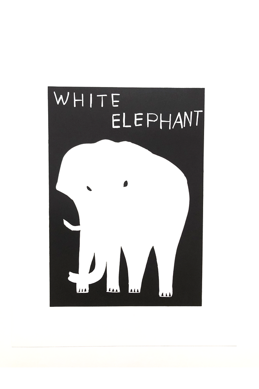 Linocut (White elephant)